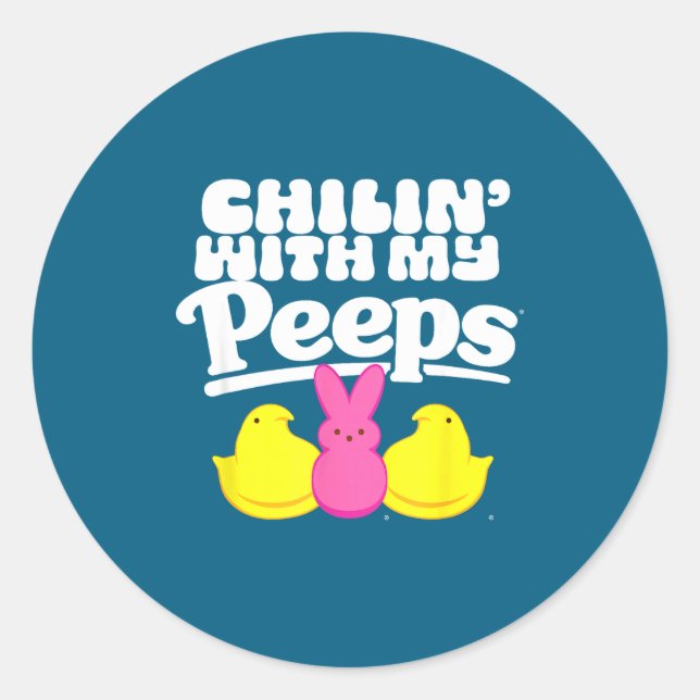 Chillin' With My Funny Ster  Classic Round Sticker (Front)
