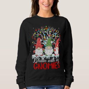 Chillin With My Gnomie Christmas Matching Family P Sweatshirt