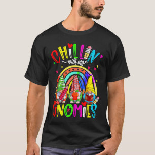 Chillin With My Gnomies 100th Day of School Gnomes T-Shirt