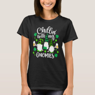 Chillin' With My Gnomies Buffalo Plaid St Patrick T-Shirt