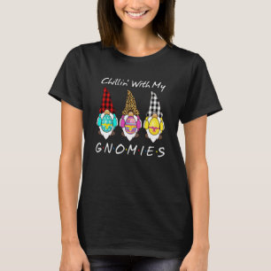 Chillin With My Gnomies Bunny Leopard Gnome Happy T-Shirt