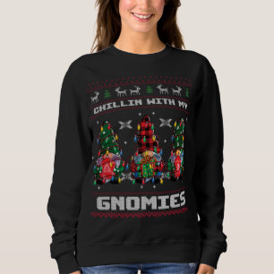 Chillin' With My Gnomies Christma Pyjamas Sweatshirt