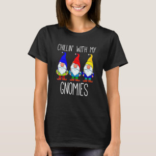 Chillin With My Gnomies Christmas Garden Gnome Xma T-Shirt
