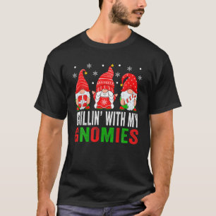 Chillin With My Gnomies Family Gnome Christmas Paj T-Shirt