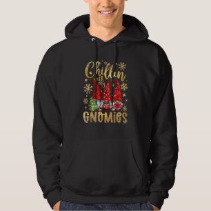 Chillin With My Gnomies Funny Gnome Christmas Pama Hoodie