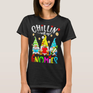 Chillin With My Gnomies Happy 100th Day of School T-Shirt