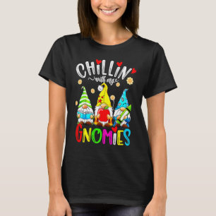 Chillin With My Gnomies Happy 100th Day of School T-Shirt