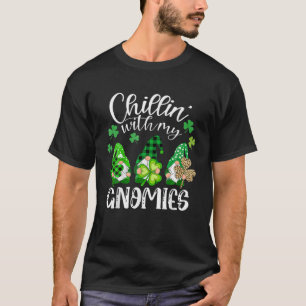 Chillin With My Gnomies Leopard Buffalo Plaid St P T-Shirt