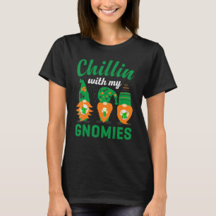 Chillin With My Gnomies Three Gnomes St. Patrick's T-Shirt