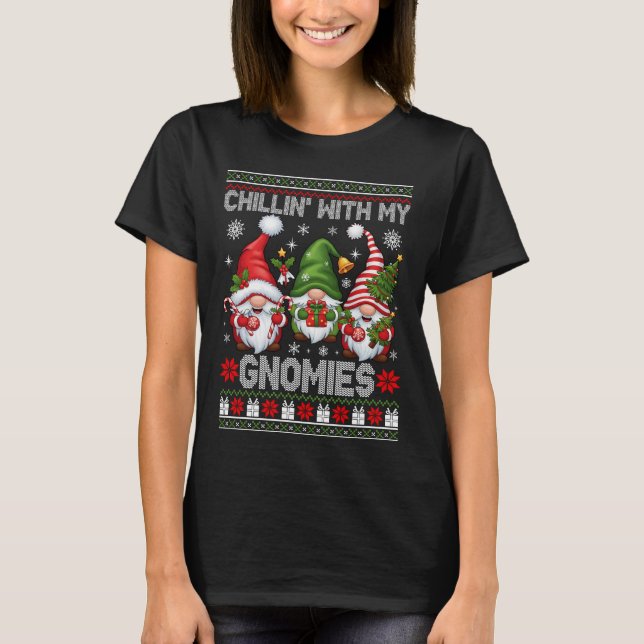 Chillin With My Gnomies Ugly Sweater (Front)