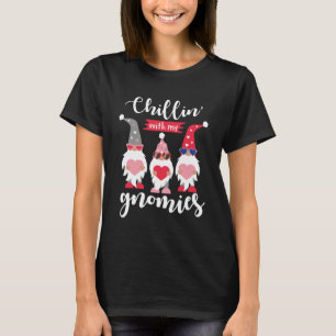 Chillin With My Gnomies With Heart Sunglasses T-Shirt