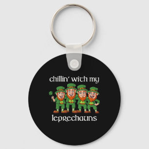 Chillin With My Leprechauns St Patricks Day Boys G Key Ring