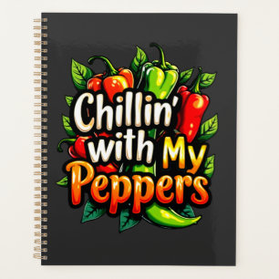 Chillin' with My Peppers - Colourful Chilli Graphi Planner