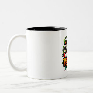 Chillin' with My Peppers - Colourful Chilli Graphi Two-Tone Coffee Mug
