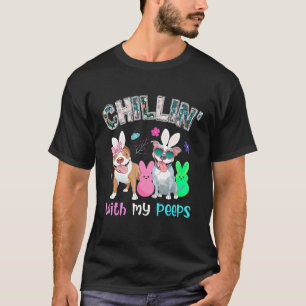 Chillin' With My Pug Dog Bunny Easter Day 2022 Dog T-Shirt