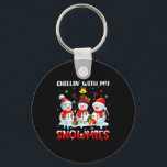 Chillin With My Snowmie Women Christmas Snowman Te Key Ring<br><div class="desc">Chillin With My Snowmie Women Christmas Snowman Teacher Snow</div>