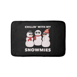 Chillin' With My Snowmies Bath Mat