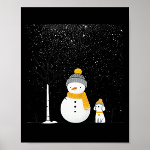 Chillin' With My Snowmies Christmas Frosty Snowman Poster