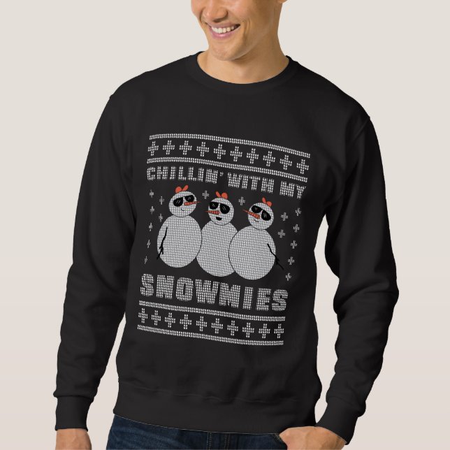 Chillin With My Snowmies - Christmas Ugly Sweater  (Front)