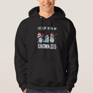 Chillin With My Snowmies Family Pyjamas Snowman Ch Hoodie
