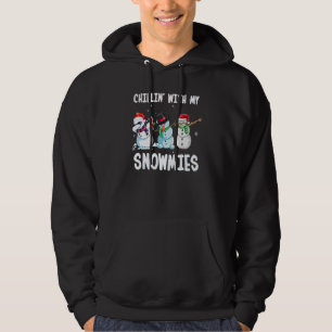 Chillin With My Snowmies Family Pyjamas Snowman Ch Hoodie
