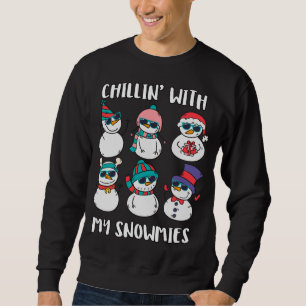 Chillin With My Snowmies Family Pyjamas Snowman Ch Sweatshirt