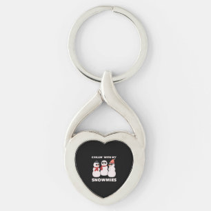 Chillin' With My Snowmies Key Ring