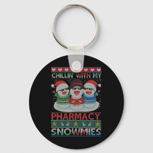 Chillin' With My Snowmies Pharmacy Pharmacy Tech C Key Ring