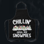 Chillin With My Snowmies Snowman Christmas Apron<br><div class="desc">Chillin With My Snowmies Snowman Christmas</div>