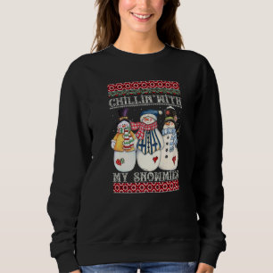 Chillin' With My Snowmies Ugly Sweater Christmas S