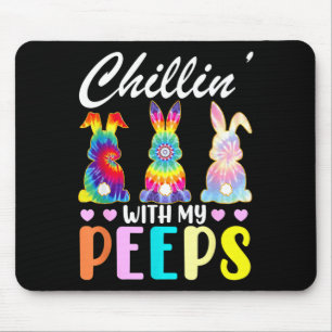 Chillin with my tie dye bunny rabbit easter t shir mouse pad