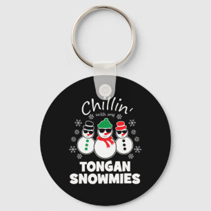Chillin With My Tongan Snowmies Fun Christmas  Key Ring