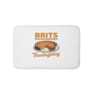 Chillin With My Turkeys Thanksgiving Family Essent Bath Mat