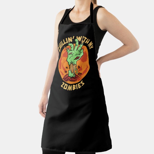Chillin With My Zombies Apron (Insitu)