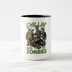 Chillin With My Zombies Halloween Boys Kids Funny Mug