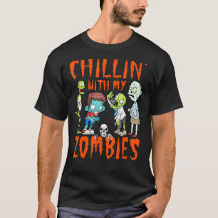 Chillin With My Zombies Halloween Costume Boys Ki T-Shirt