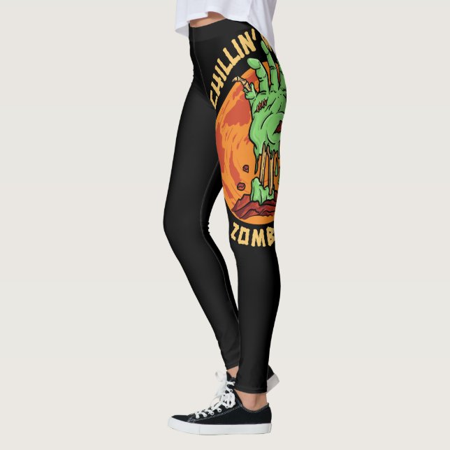  Chillin With My Zombies Leggings (Left)