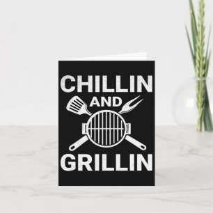 Chilling And Grilling Cookout Bbq Card