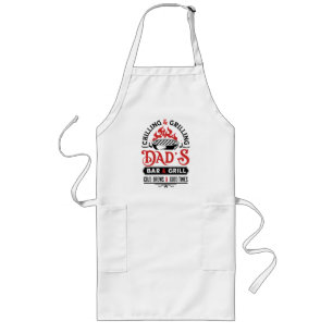 Chilling and grilling dad's bar and grill design 2 long apron