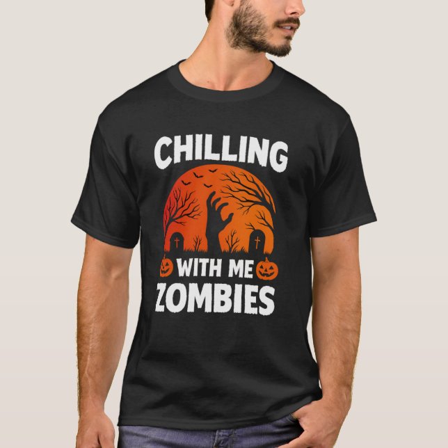 Chilling Designs _ Unique Halloween Apparel T-Shirt (Front)