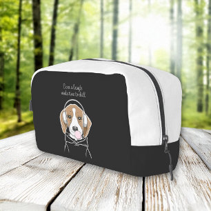 Chilling Dog with Bubblegum Cute Funny Beagle Dopp Kit
