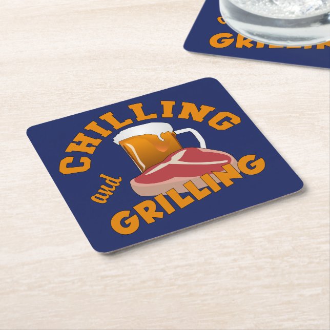 Chilling & Grilling coasters (Angled)