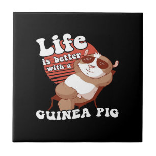 Chilling Guinea Pig Life Is Better With Guinea Pig Ceramic Tile