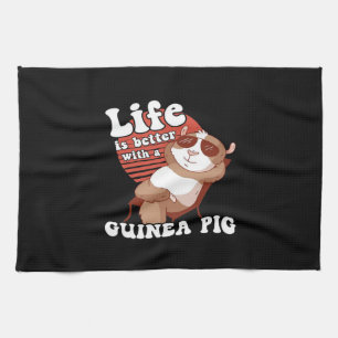 Chilling Guinea Pig Life Is Better With Guinea Pig Tea Towel