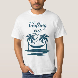 Chilling Out Beach Palm Trees Hammock T-Shirt