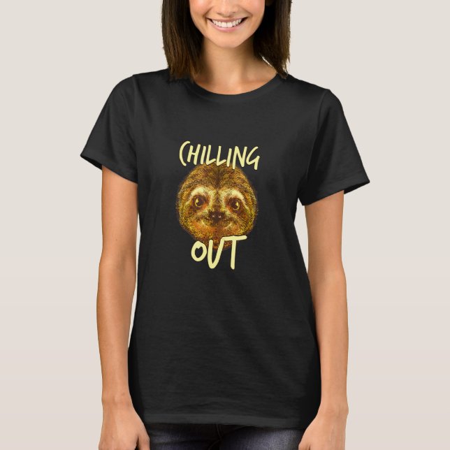Chilling Out Sloth Vacation Sloth Tour Summer Holi T-Shirt (Front)