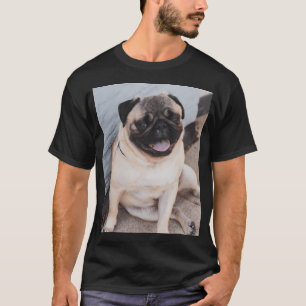 Chilling Pug Dog Sitting T-Shirt