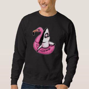 Chilling Shark Pool Flamingo Sad Aesthetic Edgy S Sweatshirt