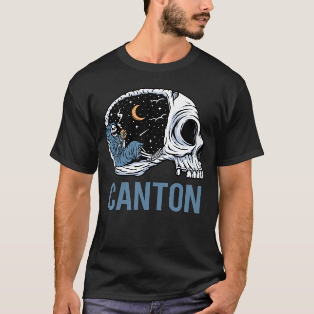 Chilling Skeleton - Canton T-Shirt (Front)
