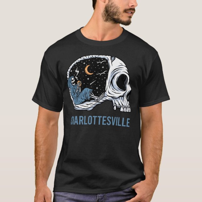 Chilling Skeleton Charlottesville T-Shirt (Front)